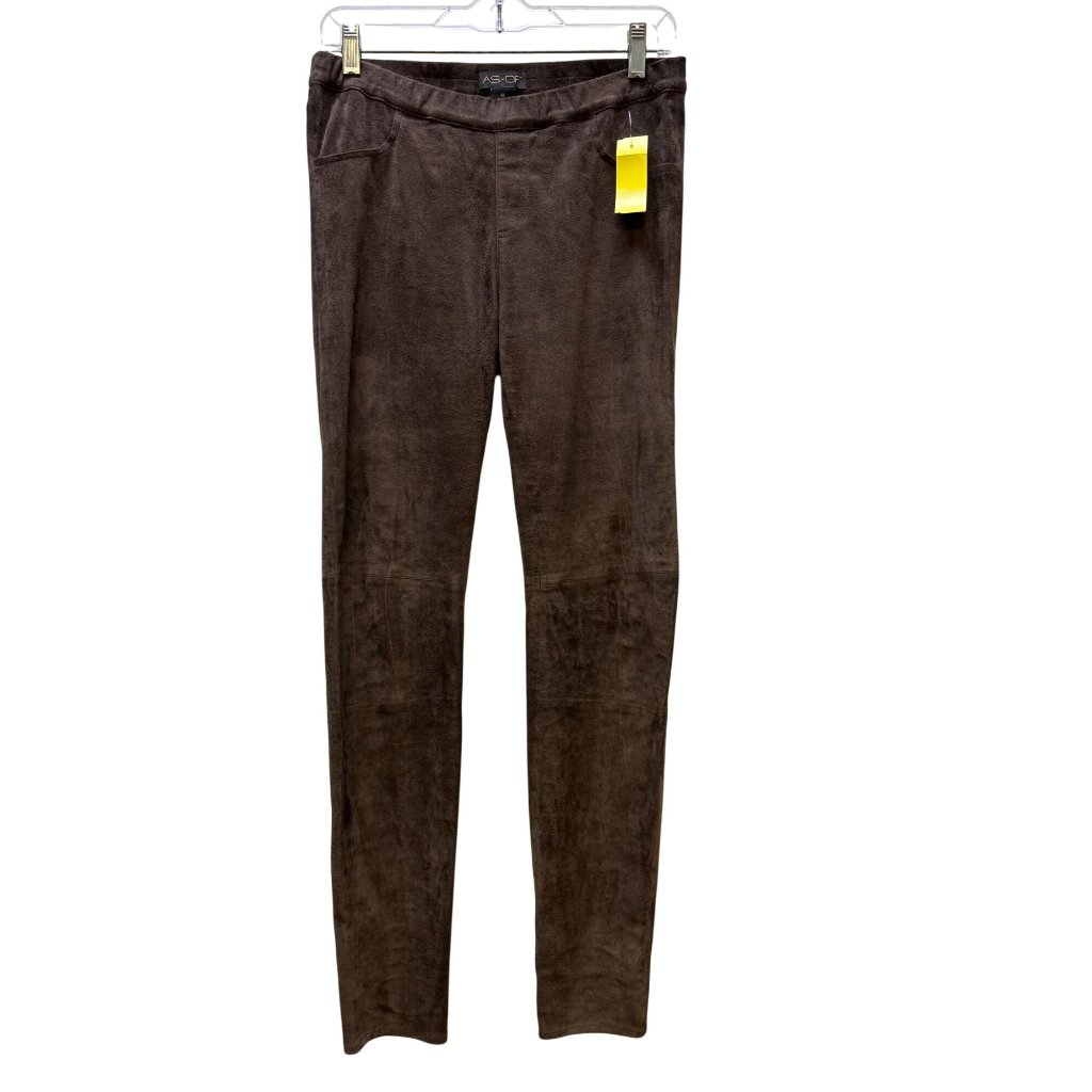 As By Df Suede Slim-Fit Brown Pants M